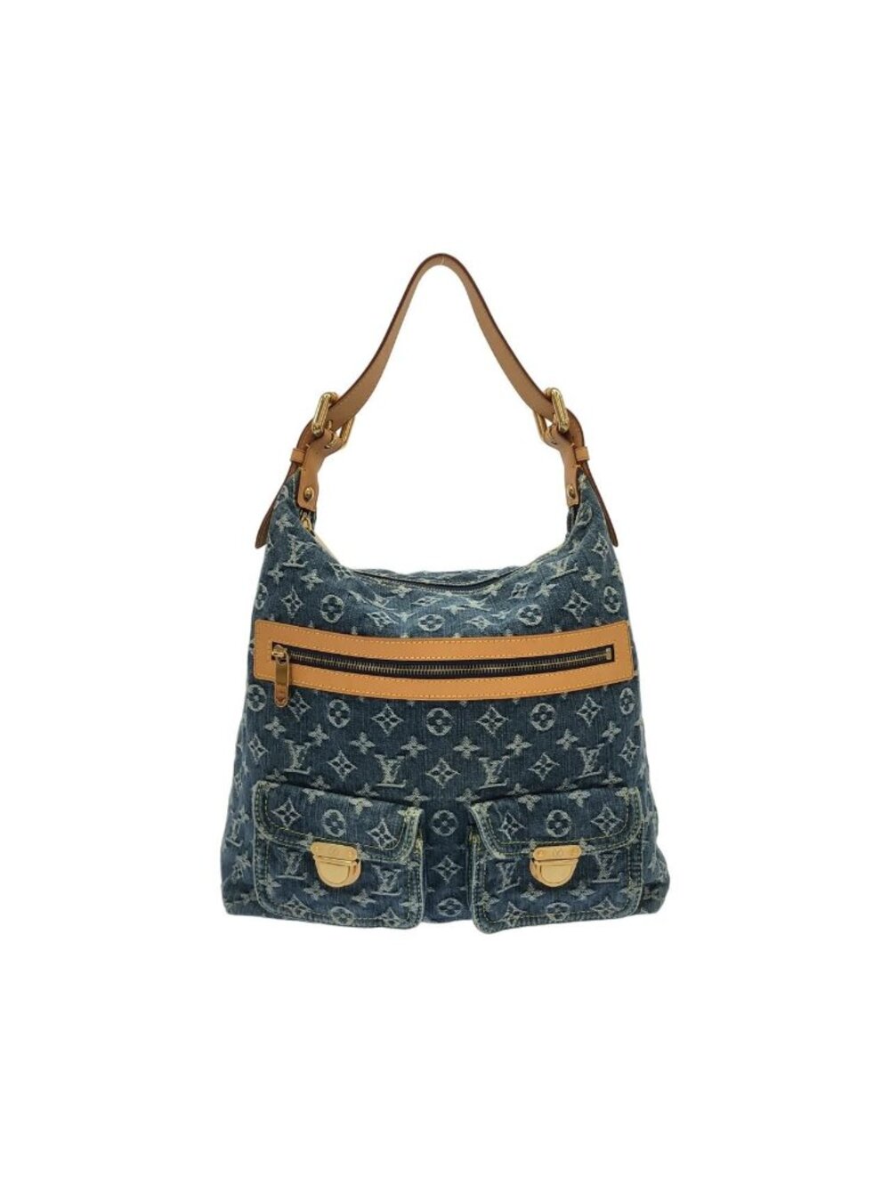 Louis Vuitton Vintage Monogram Denim Baggy GM Shoulder Bag